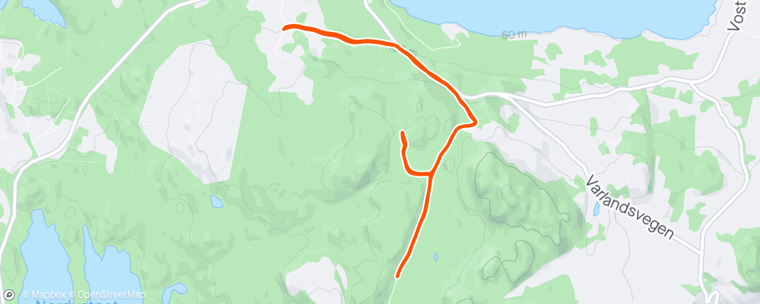 Mapa da atividade, Evening Run 🛒