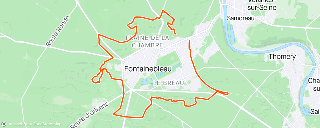 アクティビティ「VTT - Fontainebleau part 2 en mode impro」の地図