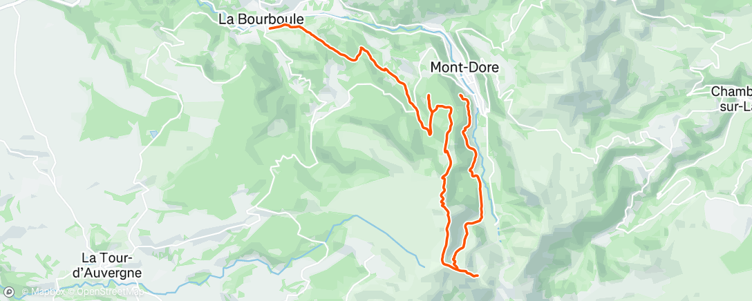 Map of the activity, Course à pied dans l'après-midi