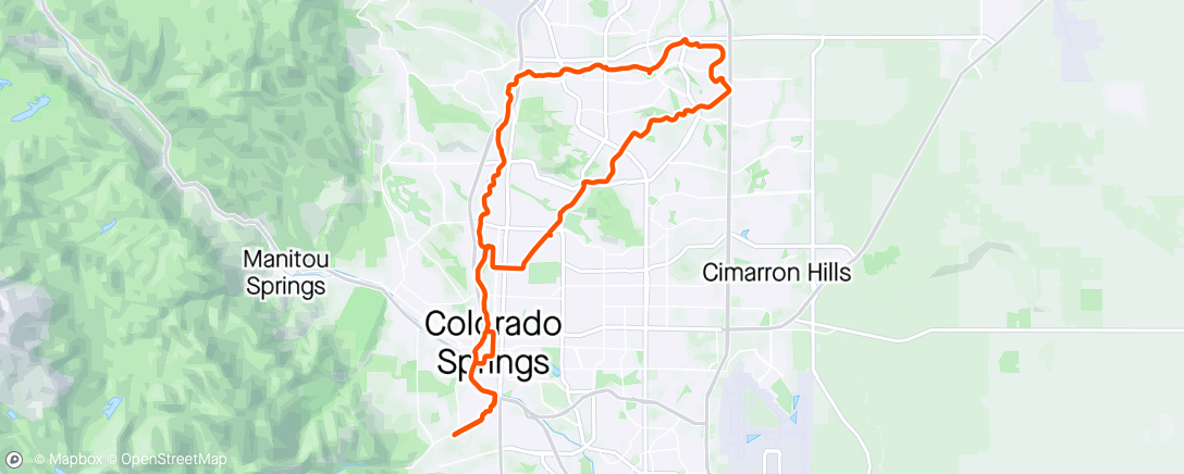 Map of the activity, Wednesday Morning Ride with the Gang