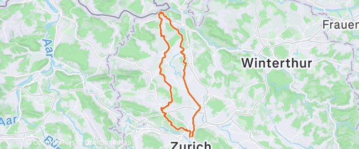 Route map of Glattfelden Loop