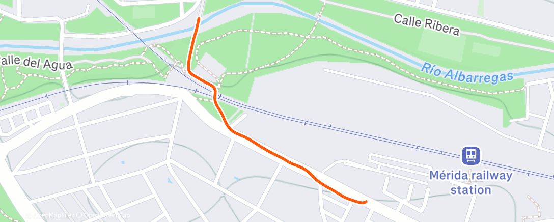 Map of the activity, Carrera de mañana