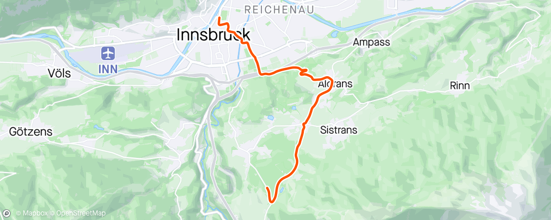 Map of the activity, Zwift - VO2max Ride in Innsbruck