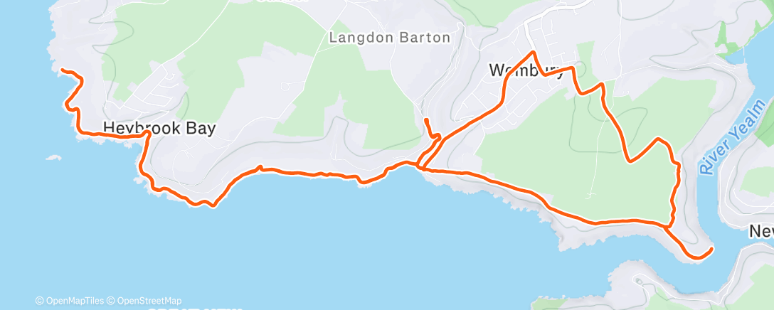 Map of the activity, Morning Run