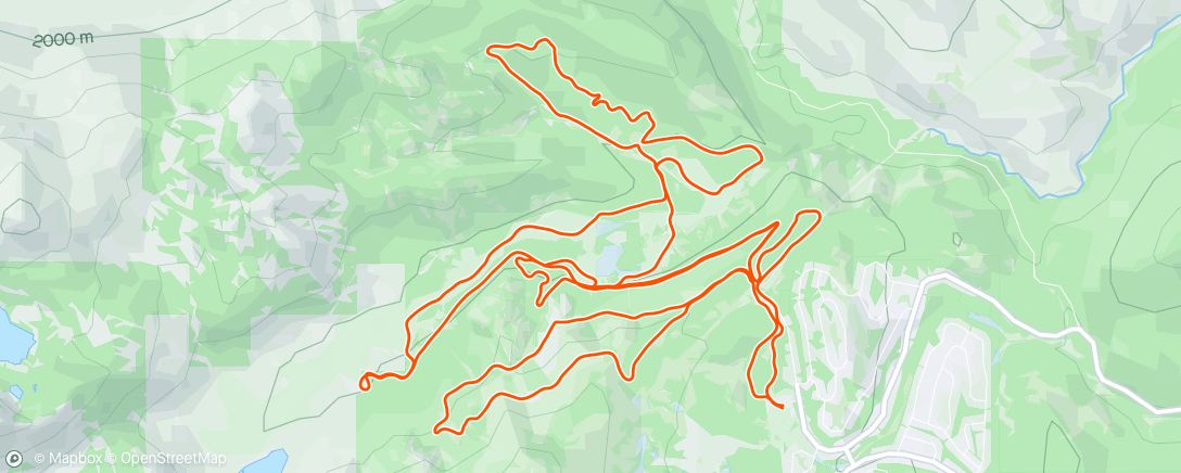 Map of the activity, Long Ski