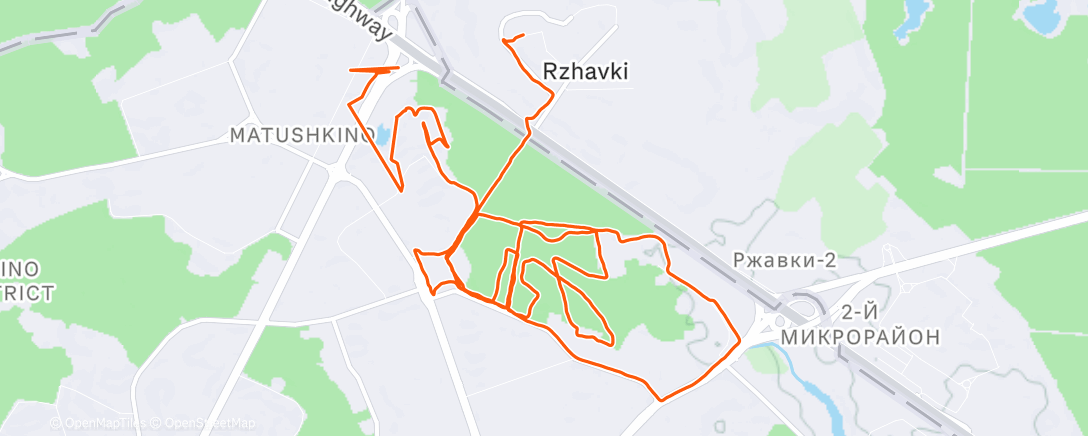 Map of the activity, Утренний забег