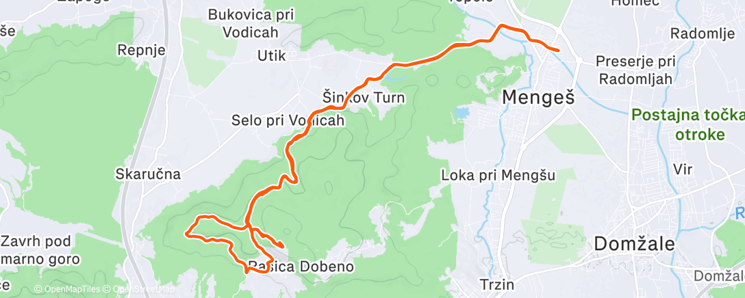 「Afternoon Mountain Bike Ride」活動的地圖