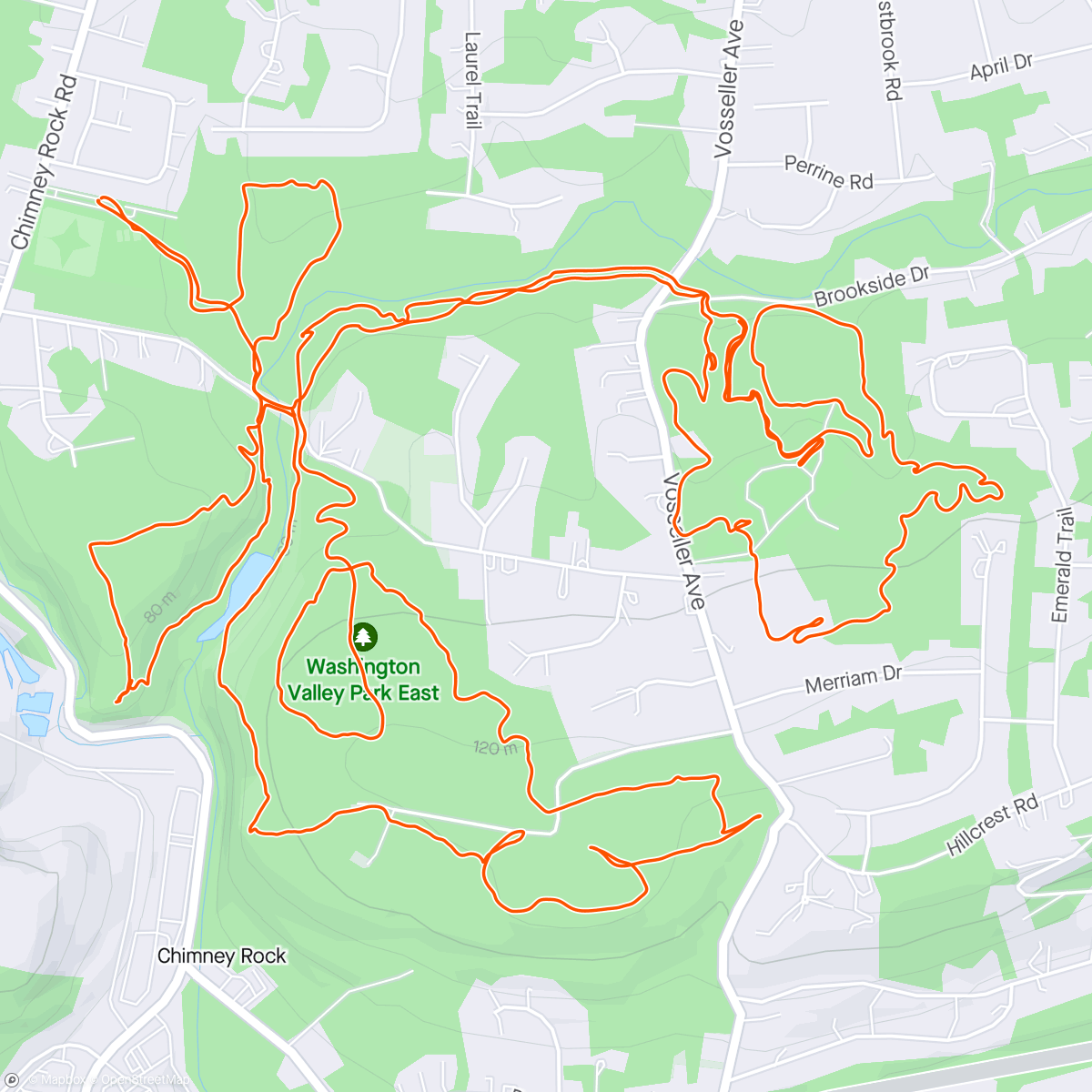 Карта физической активности (Chimney Rock and Camp Cromwell Assisted)