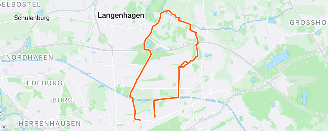 Map of the activity, Lauf am Morgen