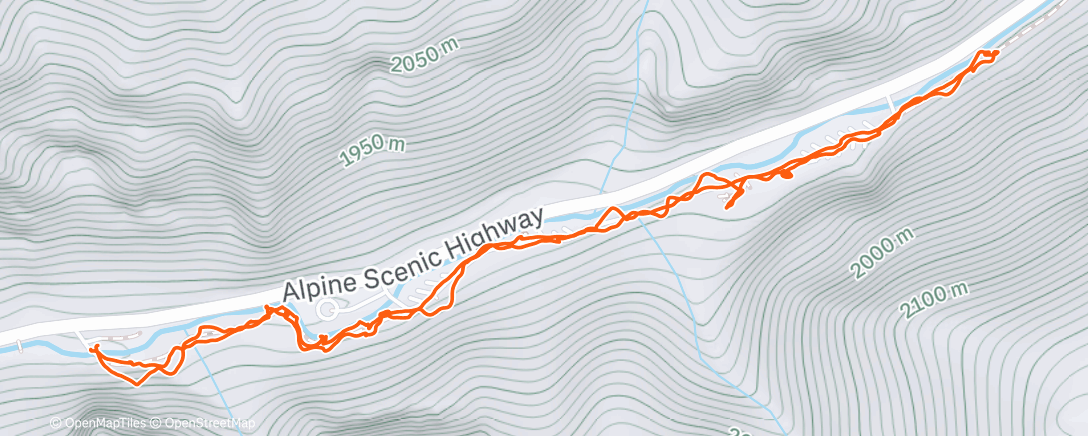 Map of the activity, Walking in a Winter Wonderland