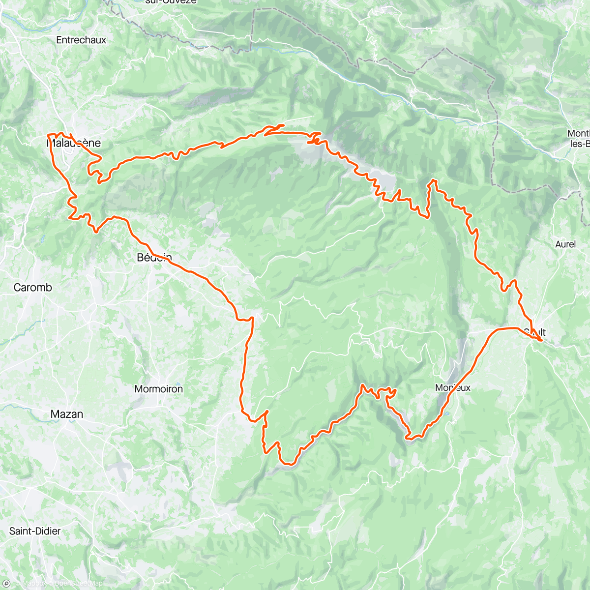 Map of the activity, Ventoux 🌬️