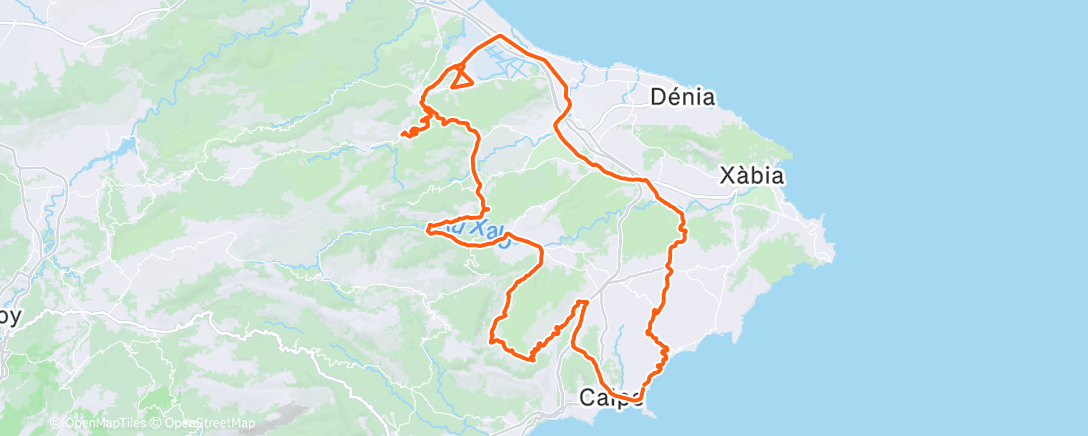 Map of the activity, Stage Calpe #5