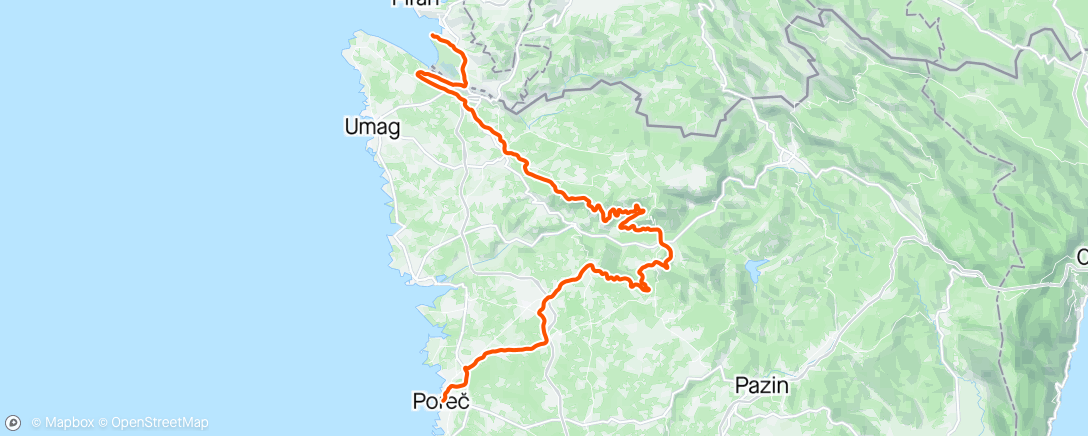 Map of the activity, Parenzana gravel race