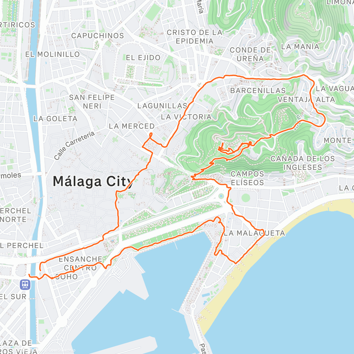 Map of the activity, Afternoon Walk