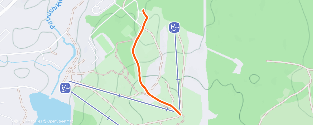 Map of the activity, Трейлраннинг (утро)