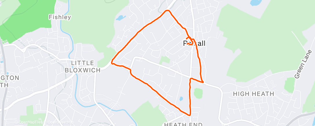 Map of the activity, Afternoon Walk