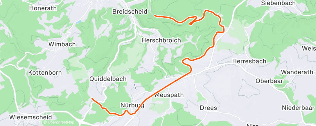Map of the activity, TrainingPeaks Virtual - Event: Nurburgring Part 2