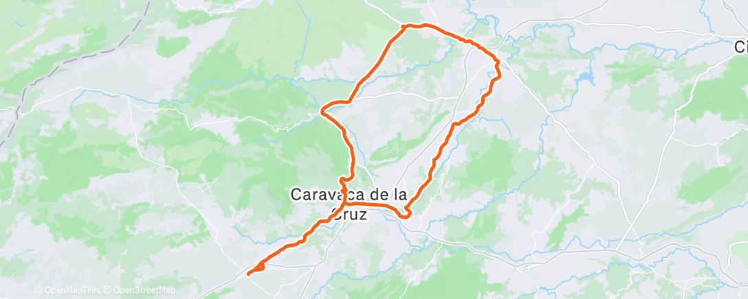Map of the activity, Bicicleta por la mañana