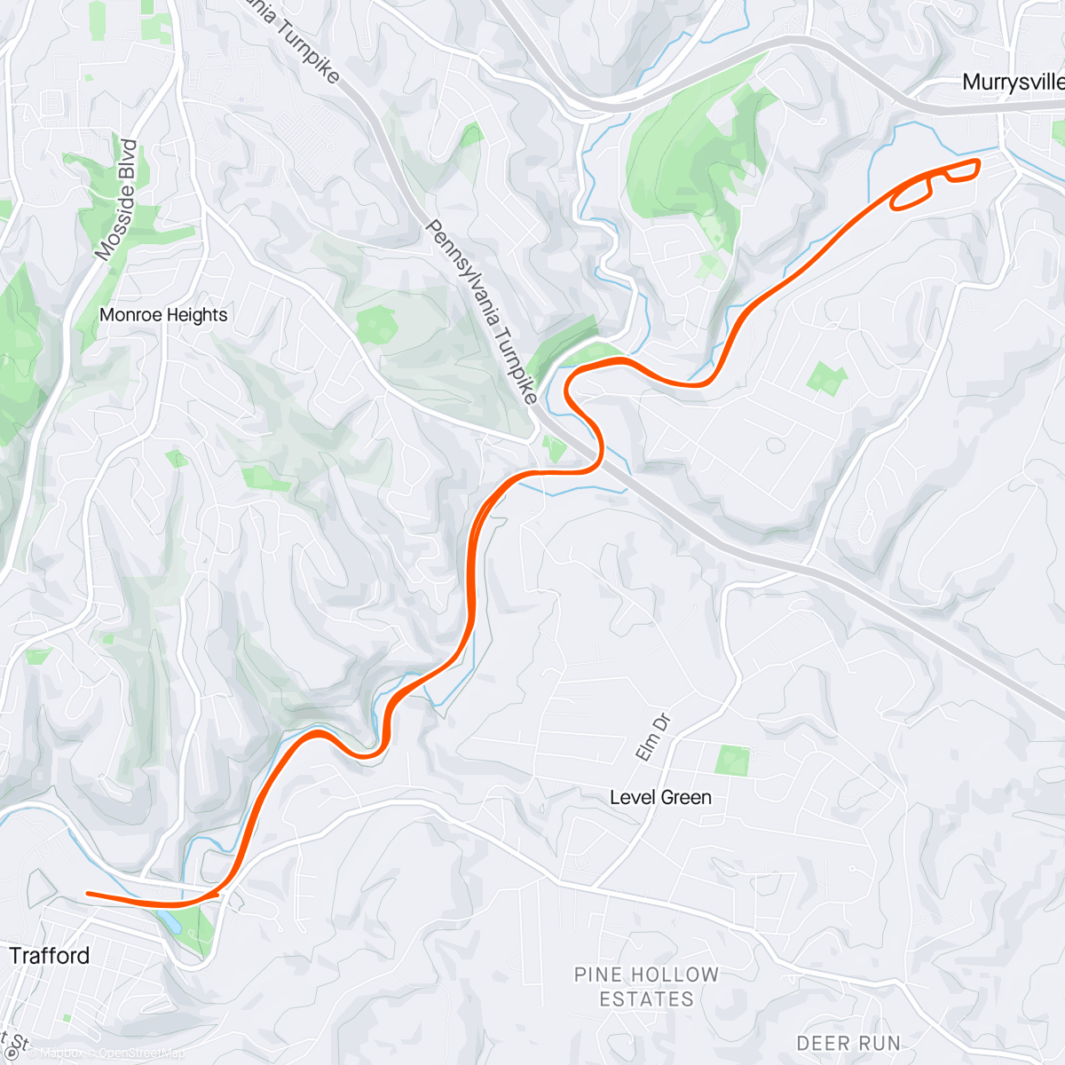 Mapa da atividade, Sunrise ride