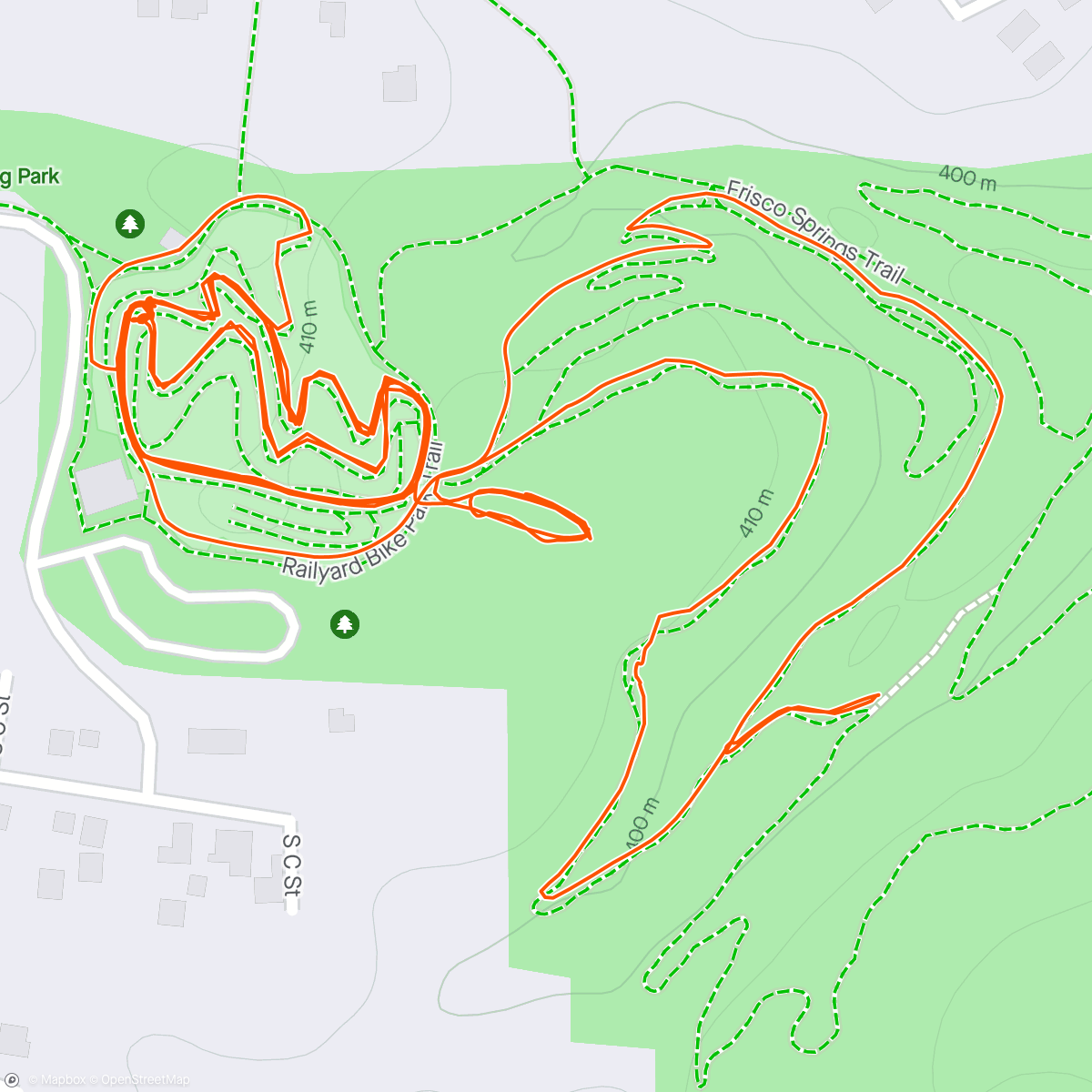 Map of the activity, Bentonville Day 3: Roger's bike park