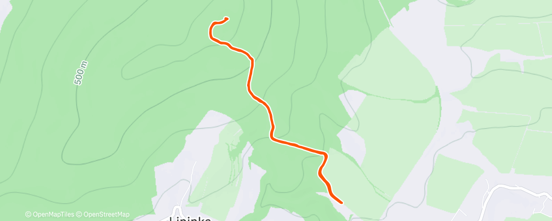 Map of the activity, Afternoon Hike