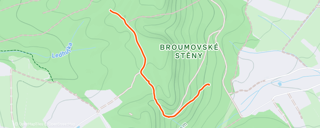 Map of the activity, Afternoon Walk