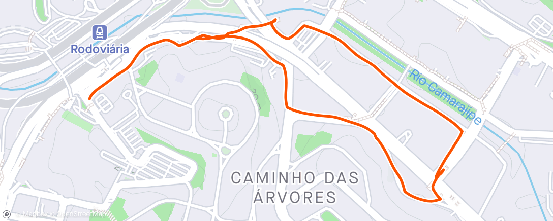 Map of the activity, Nike Run Club: quinta-feira corrida vespertina