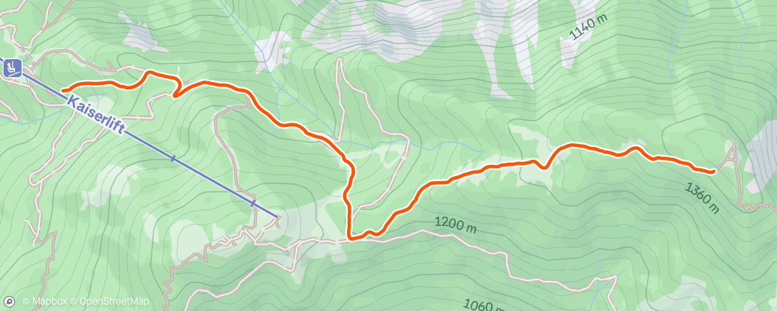 Map of the activity, Wanderung am Nachmittag