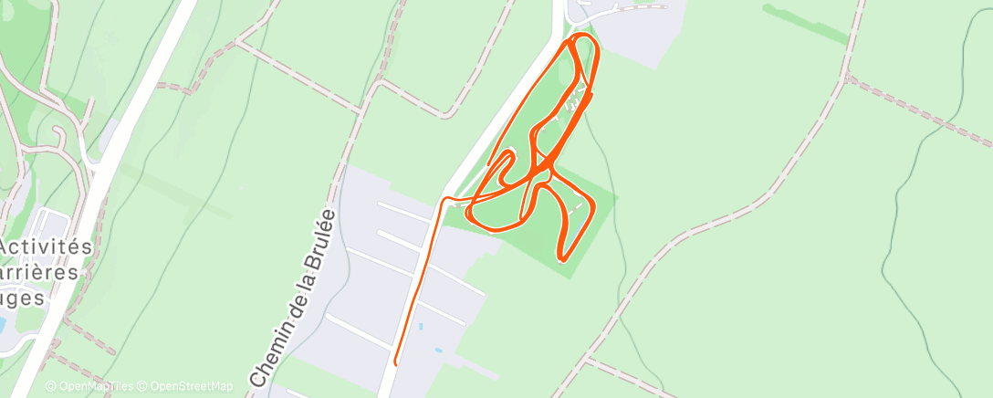 Map of the activity, Fartlek
