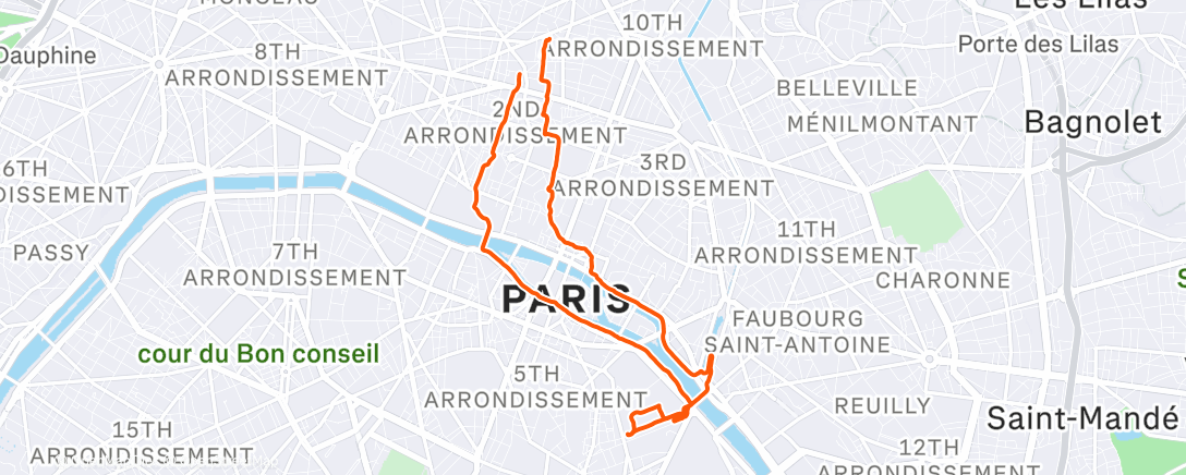 Карта физической активности (Galerie de Paléontologie et d’Anatomie comparée (2e visite))