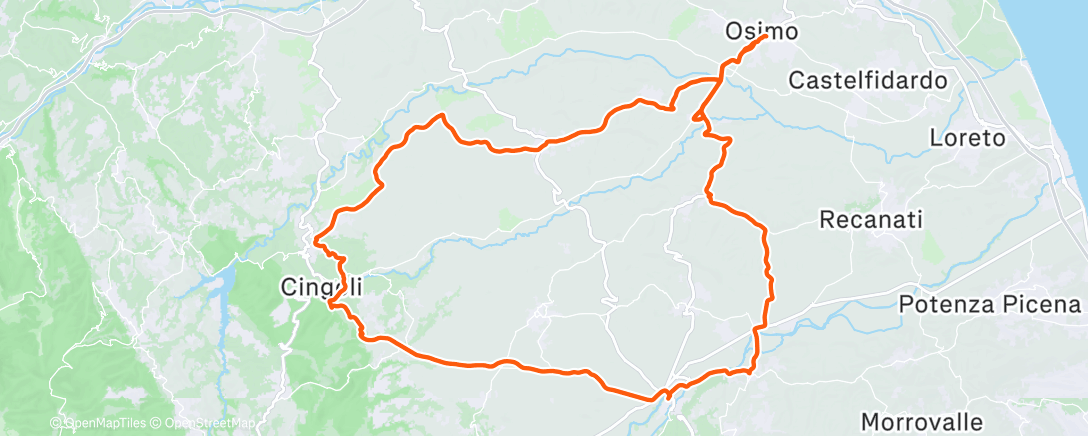 Map of the activity, Morning Ride