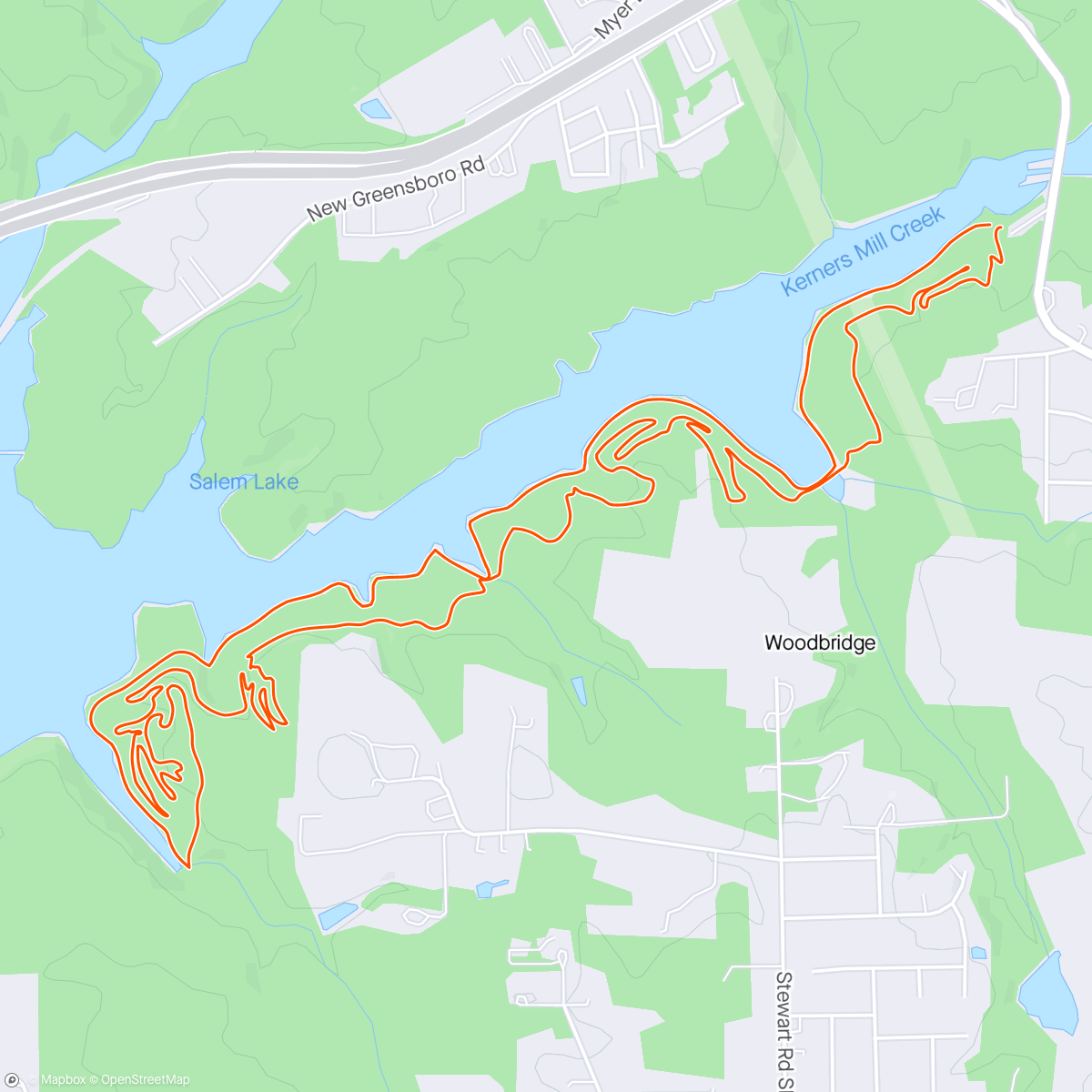 Map of the activity, Jesus Trail Run