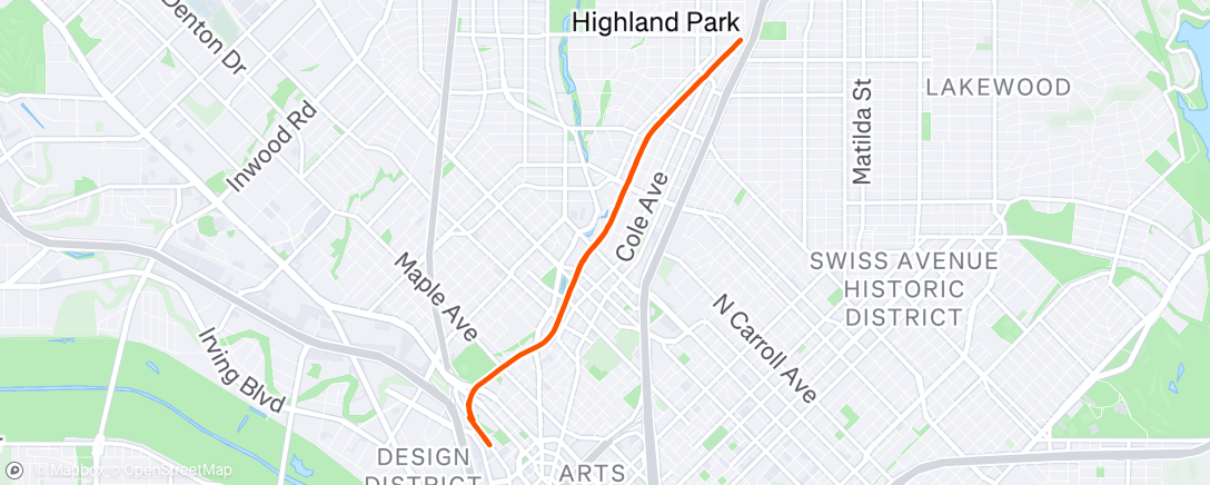 Map of the activity, Morning Run