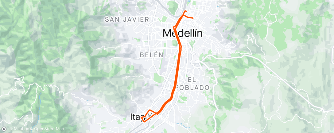 活动地图，Vuelta ciclística vespertina