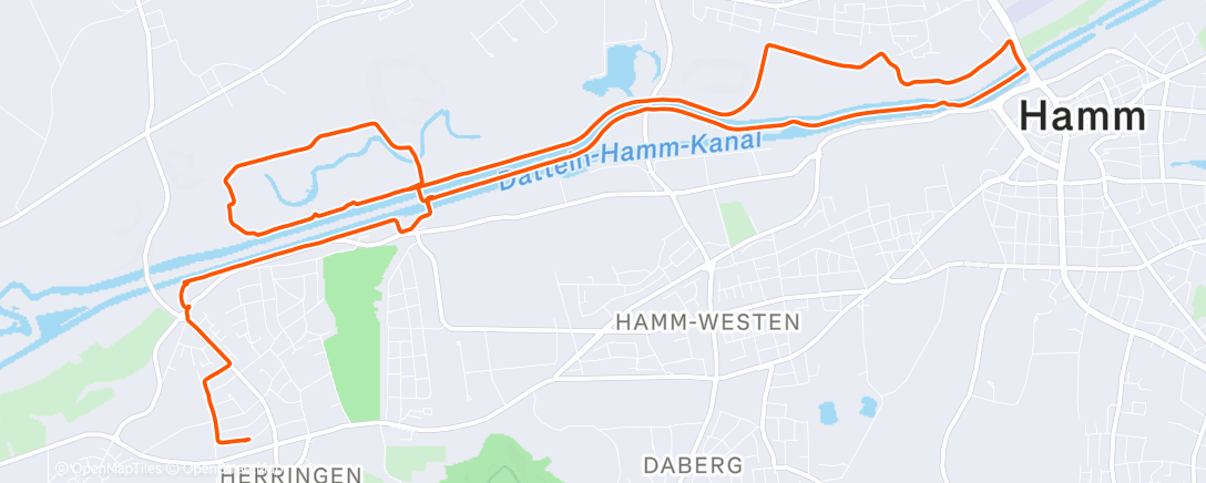 Map of the activity, Laufbegleitung danach noch ein paar Kilometer in Zone 2