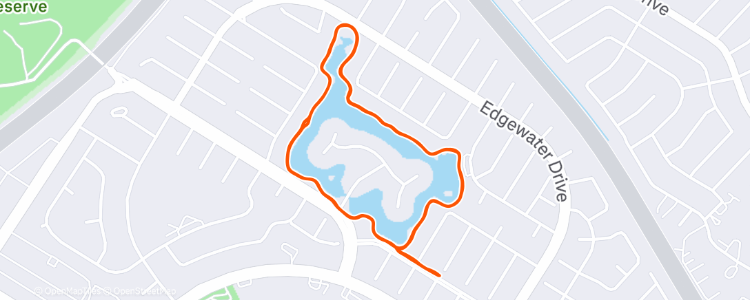 Map of the activity, Afternoon Run