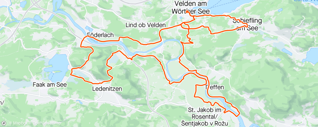 Map of the activity, Wörthersee Gravel Track check