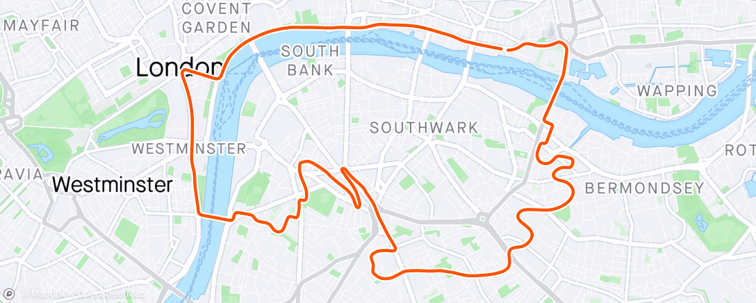 「Zwift - London Loop in London」活動的地圖