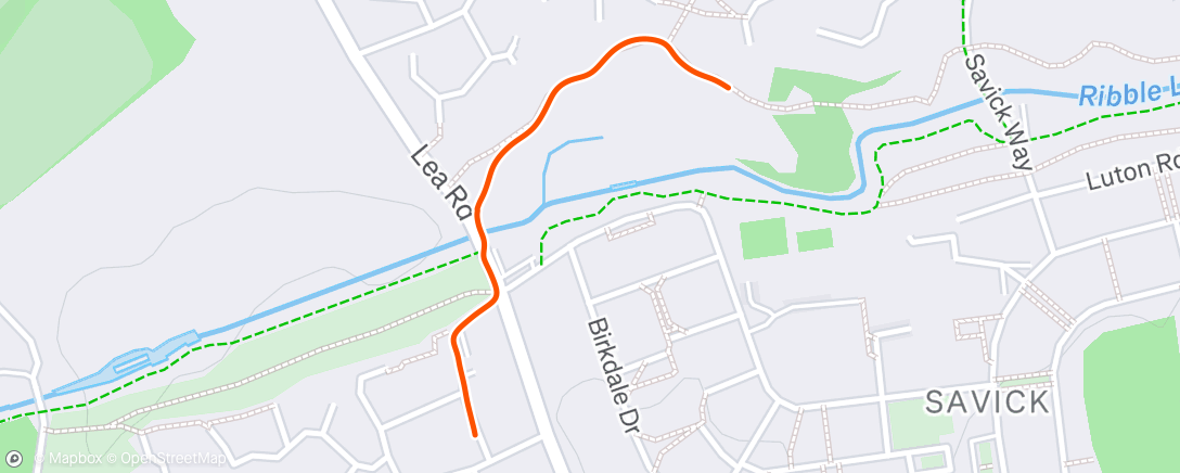 Map of the activity, Lunch Run