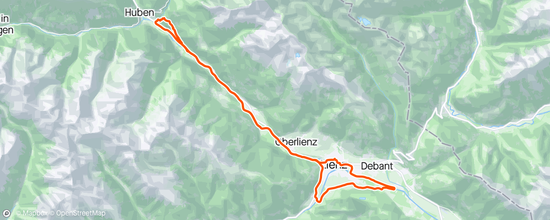 Mapa de la actividad (HIT Intervals on Niedrist climb)