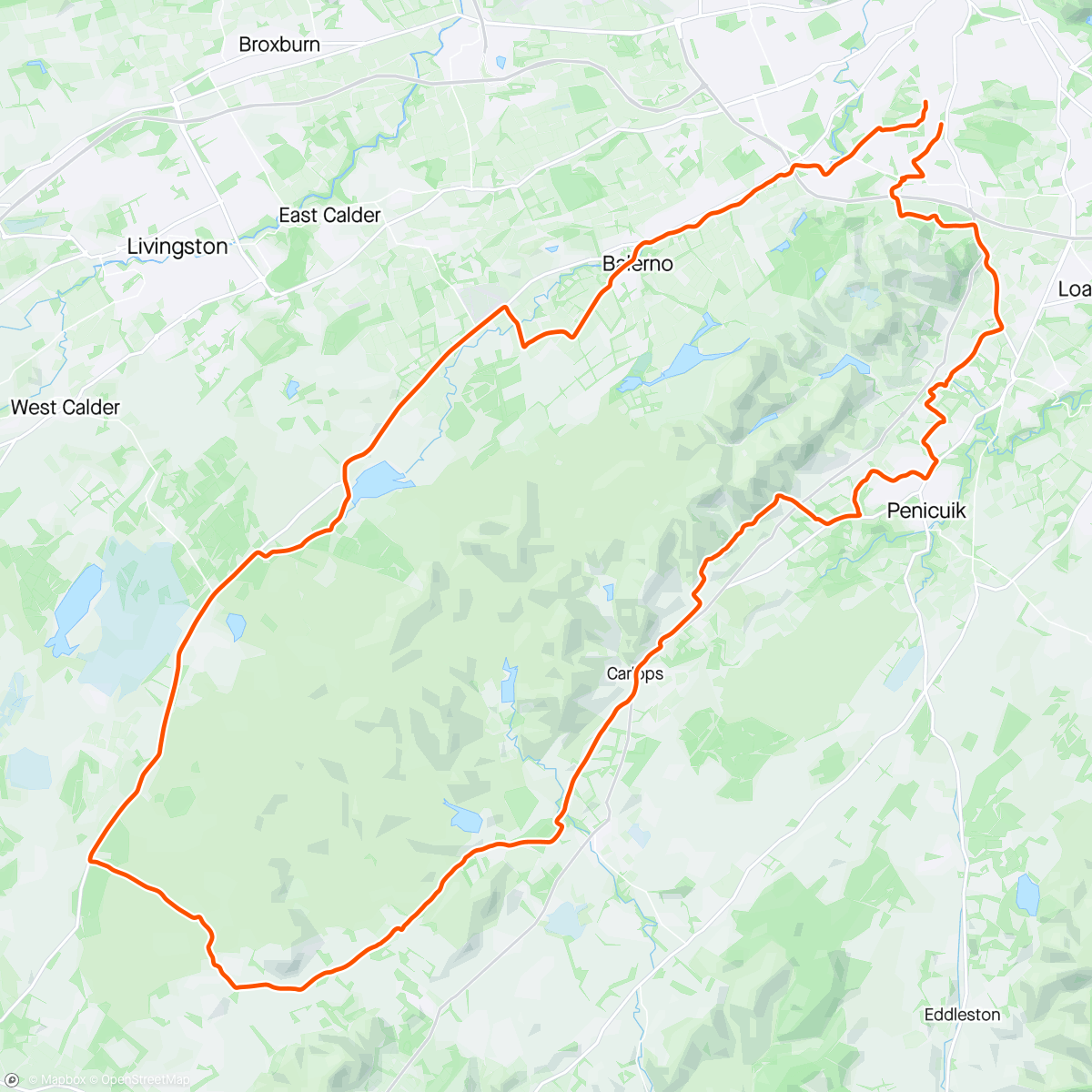 Map of the activity, Off-road epic