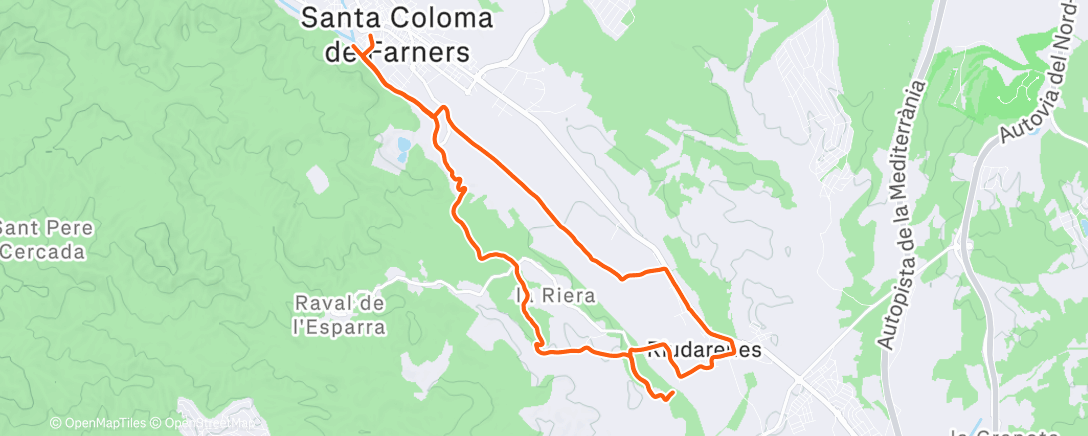 Map of the activity, Carrera de mañana