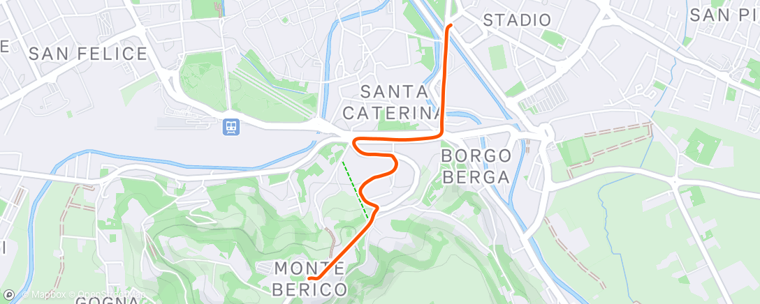 Map of the activity, Bicicleta por la tarde
