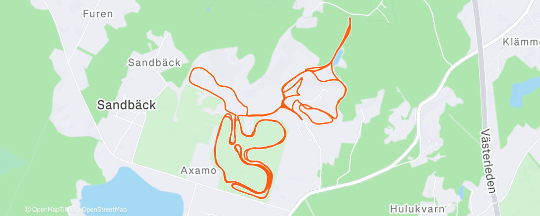 Map of the activity, Evening Nordic Ski