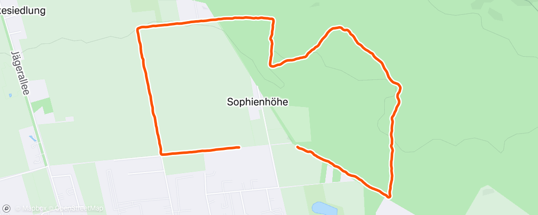 Map of the activity, Lauf am Nachmittag