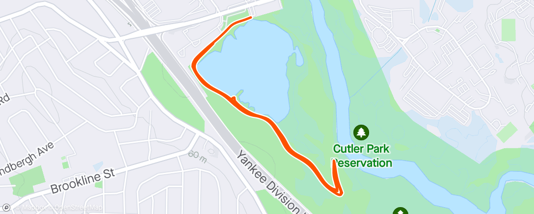 Map of the activity, Cutler Parkrun 🌳🇺🇸