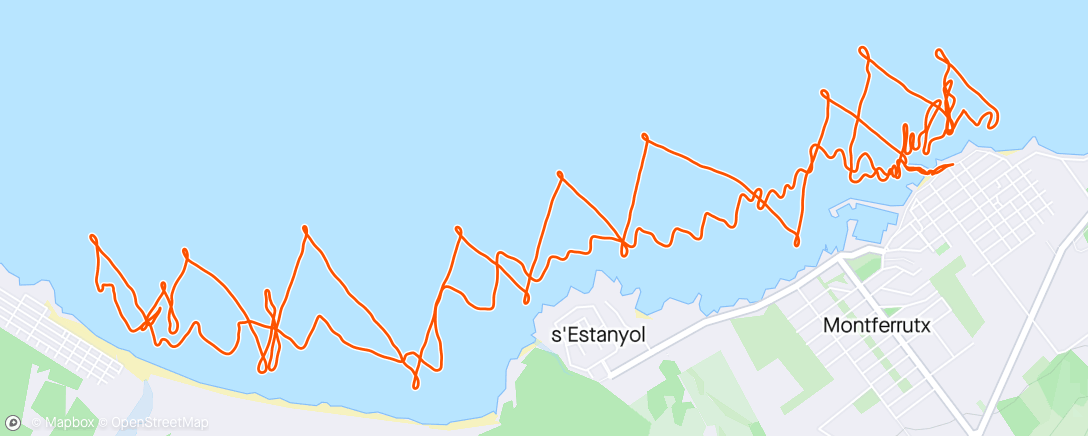 Map of the activity, Afternoon Kitesurf