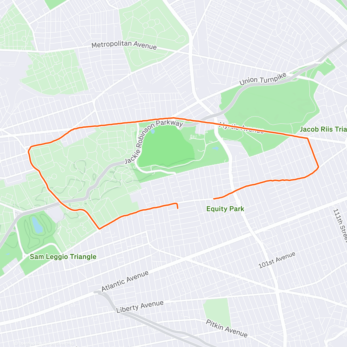 Map of the activity, 5/52 Mondays completed 
First 10k of the month