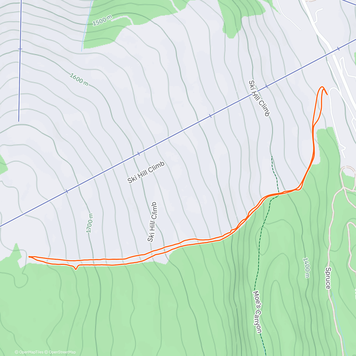 Mapa de la actividad (Easy skimo lap to start the new year)