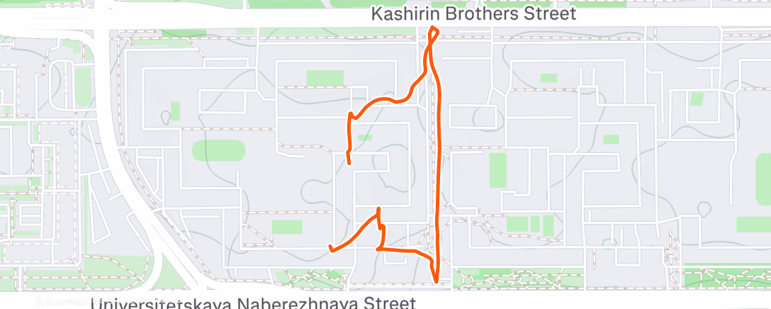 Map of the activity, Дневная прогулка